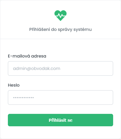 Pohodlná správa pro lékaře přímo z administrace.